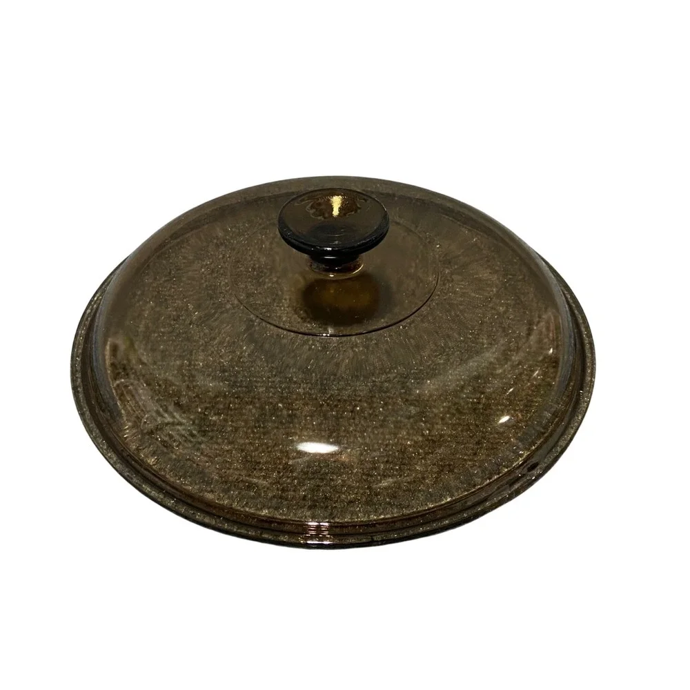 Visions Corning Amber Glass Lid Replacement 10.5 Inch Round‎ V-10-C USA Vintage